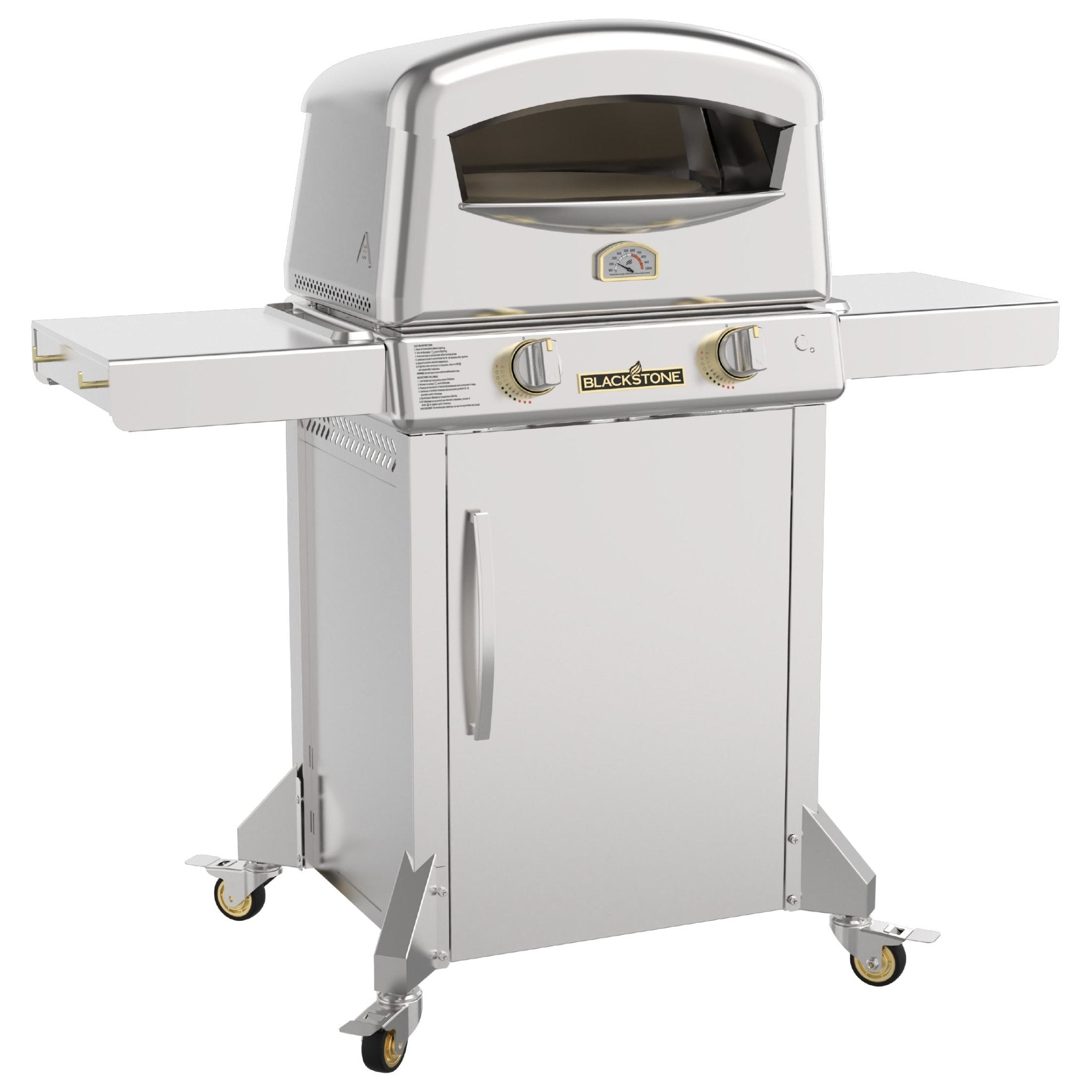 Blackstone Select Pizza Oven SKU 6831 with integrated cabinet and side shelves
