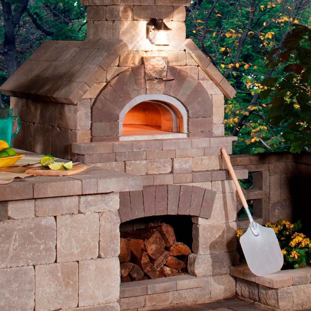 CBO 1000 DIY oven installed in a custom masonry outdoor kitchen.