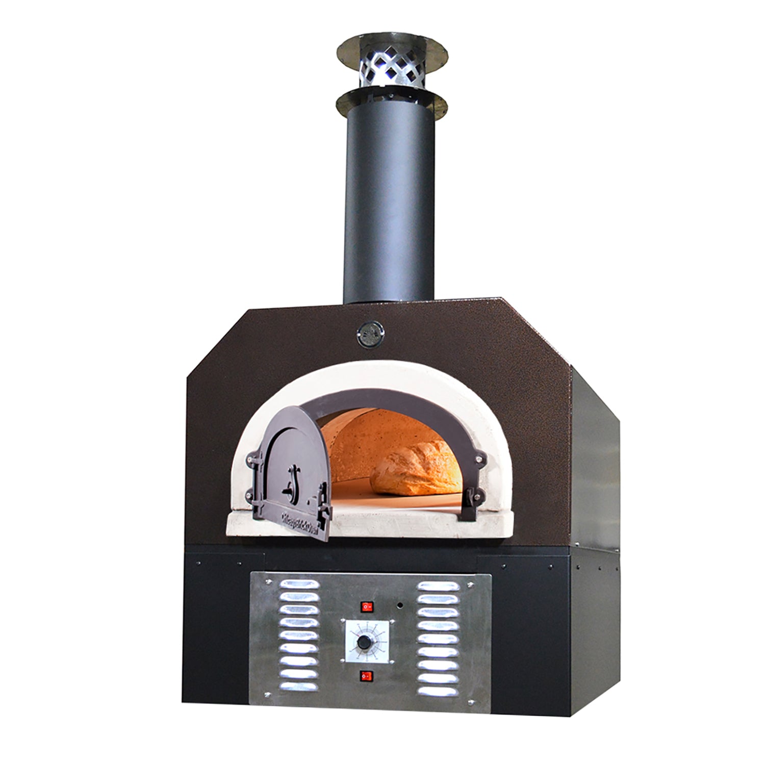 Chicago Brick Oven CBO 750 residential Hybrid Countertop with decorative skirt, Copper Vein