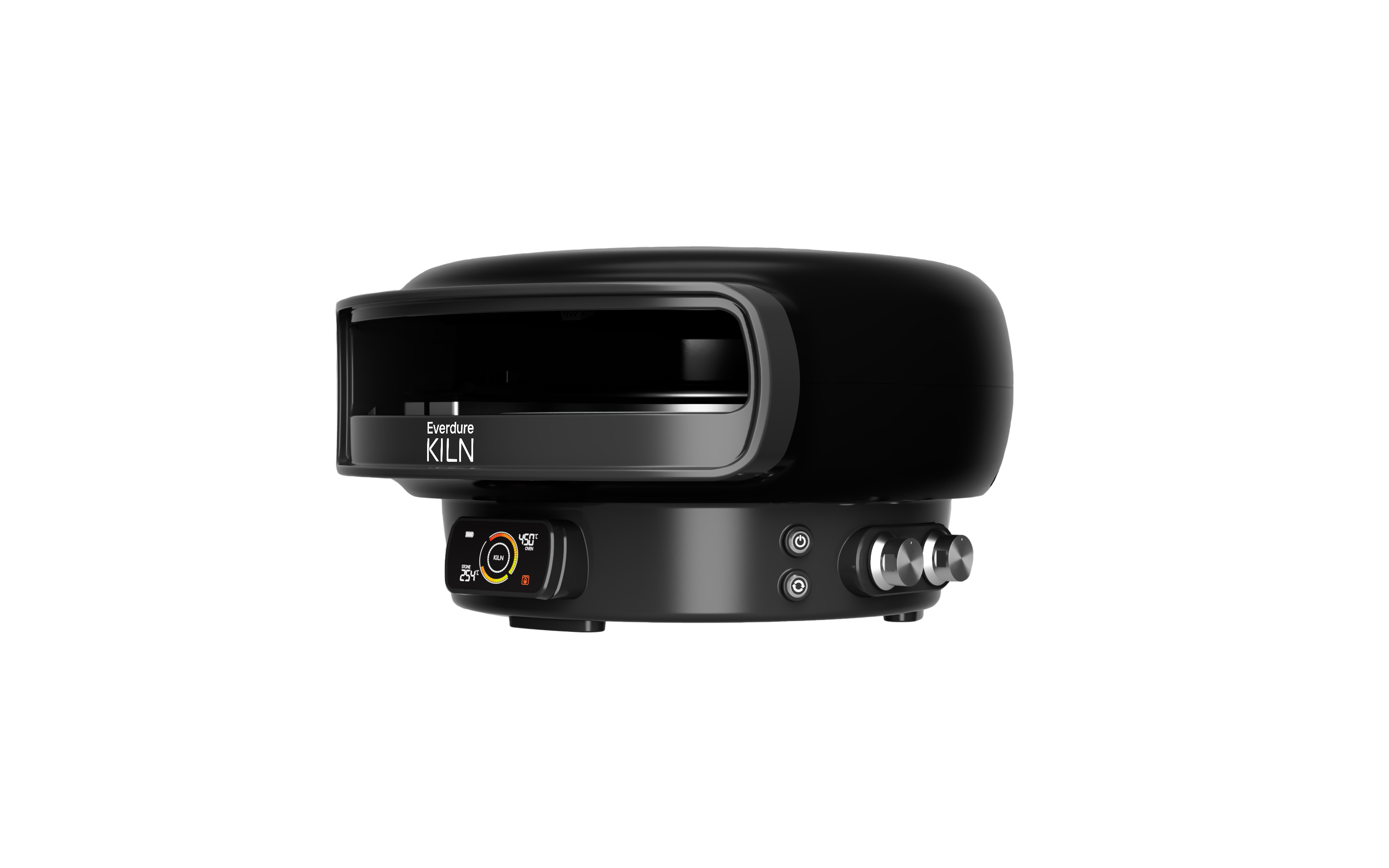 Everdure KILN DR Black with the manufacturer-listed display and burner controls