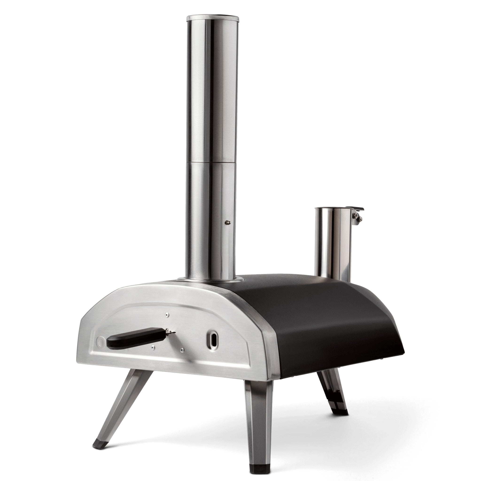Ooni Fyra 12 wood-pellet pizza oven with rear pellet hopper and chimney