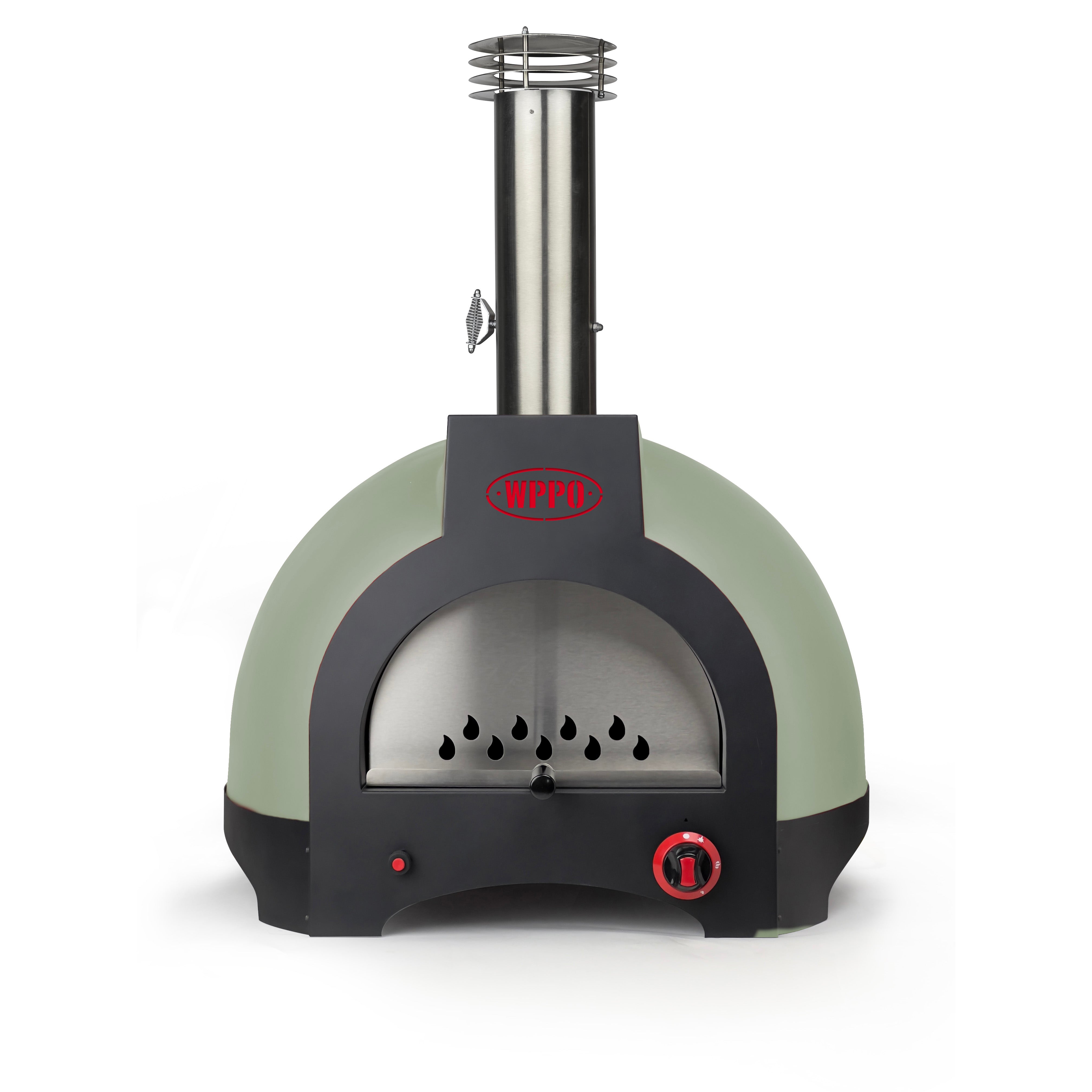 WPPO Infinity 66 Hybrid oven in Olive Green finish, variant WKI66-OG.