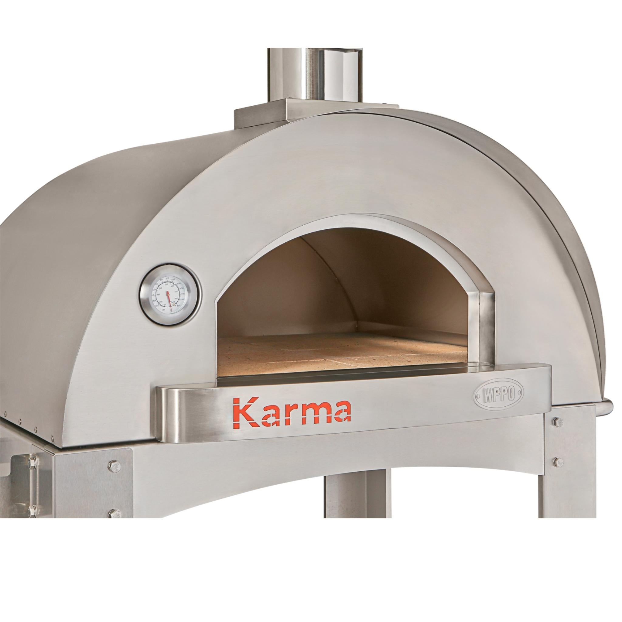 WPPO Karma 32 WKK-02S wood-fired oven on adjustable feet, official product-row image
